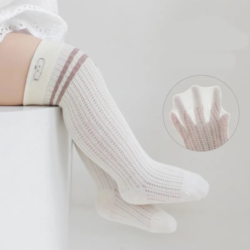 

5Pairs medias de niña cNew kniekousen meisje hildren's socks spring and autumn tube socks lace baby cotton socks wholesale