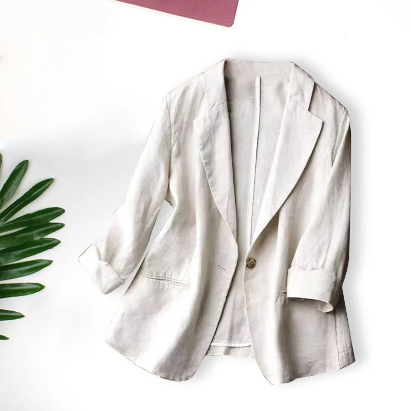 Blazer Blazer Women's Spring Summer Thin Coat 2023 New Slim Office Blazer Fashionable Elegant Loose Casual Women's ClothingEF980