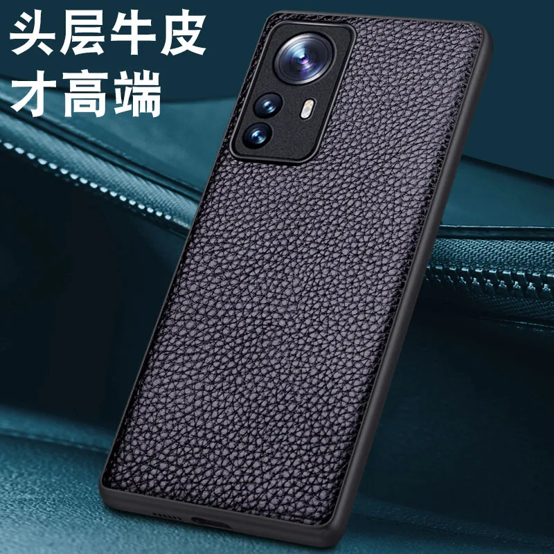 Hot New Luxury Genuine Leather Magnetic Litchi Grain Cover Mobile Phone Book Case For Xiaomi Mi 12 12x Pro Phone Cases Funda