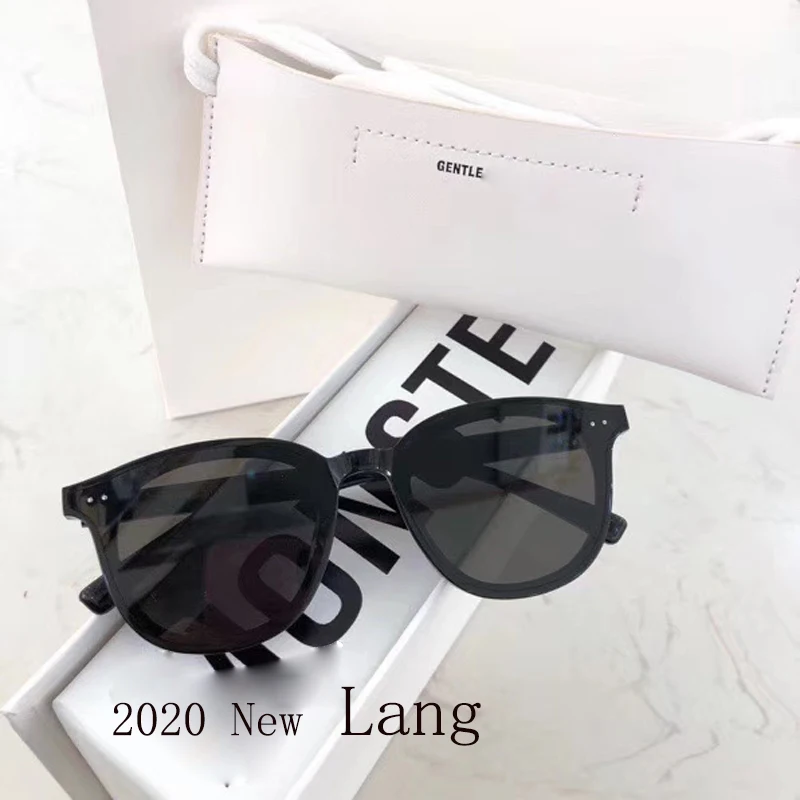 

High Quality Ready Stock 2020 New LANG Sunglasses Korea Brand GENTLE Sunglasses Women Men Oval Frames With Original Packing