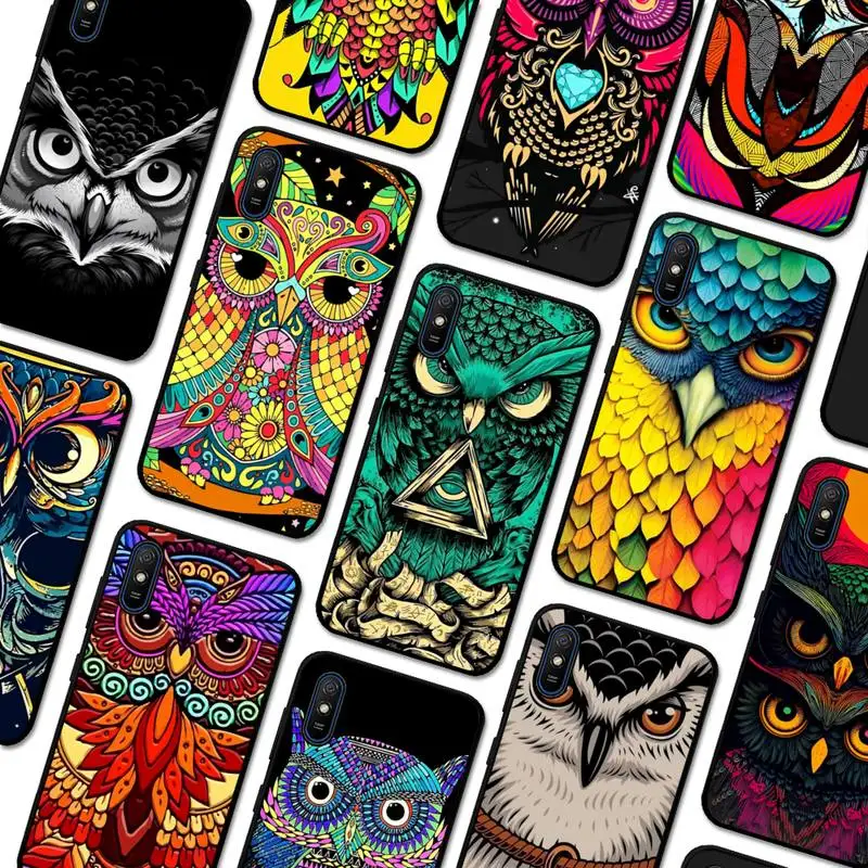 

Animal Owl Phone Case for Redmi 5 6 7 8 9 A 5plus K20 4X S2 GO 6 K30 pro
