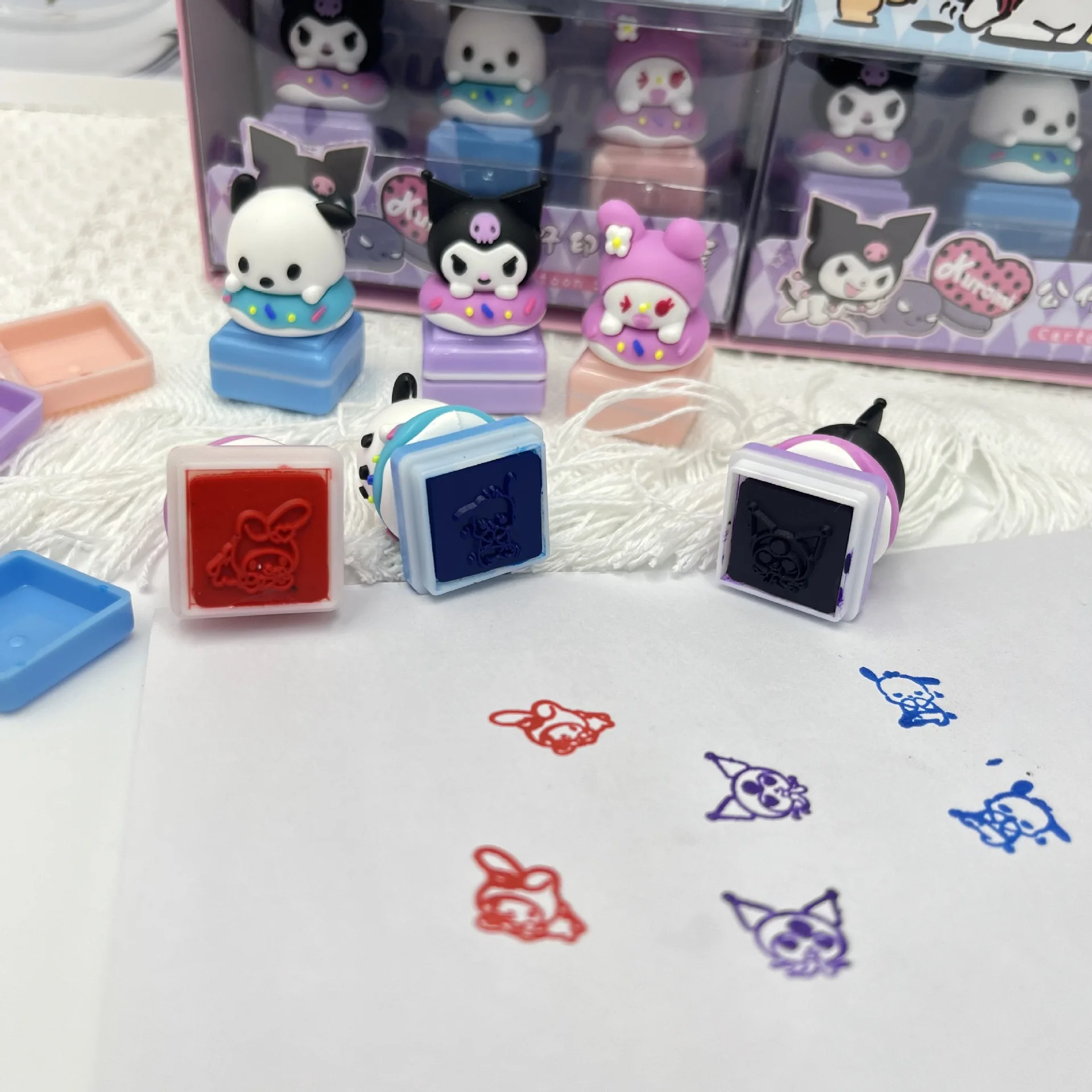 Новинка 6 автомобилей 18 шт. кукольная печать Sanrio Kuromi Melody детская премия учителя
