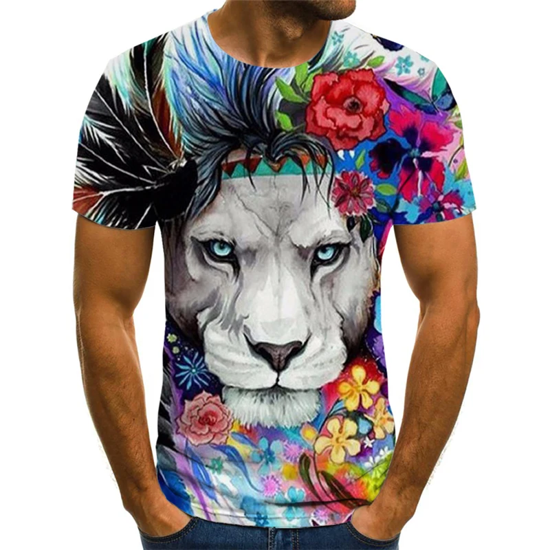 

2022 Fashion Gorilla Tiger Series 3D Harajuku Style T-shirt Funny Funny T-shirt Eagle Leopard Animal Leisure Comfort Men T-shirt