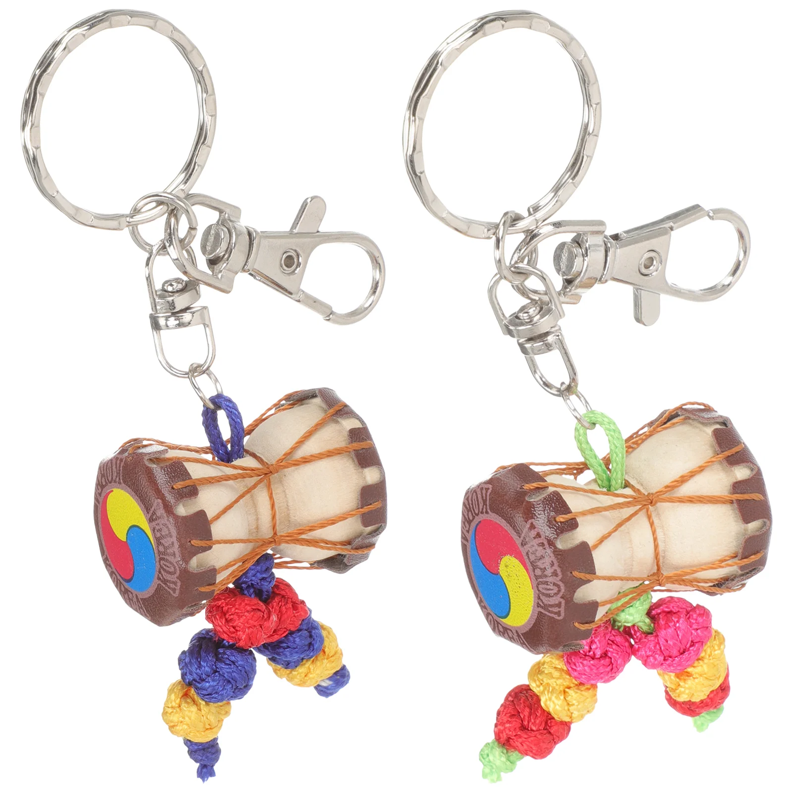 

2 Pcs Waist Drum Key Wallet Keys Luggage Pendant Drummer Gift Car Key Musician Gift Wood Drum Jewelry