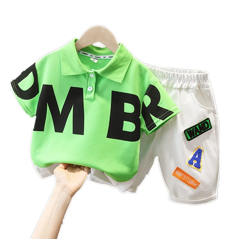 

Baby Boys Cotton Suit Summer Baby Girls Clothes Suit Kids POLO Shirts + Shorts 2-piece Sets Fashion Children Clothing Outfit