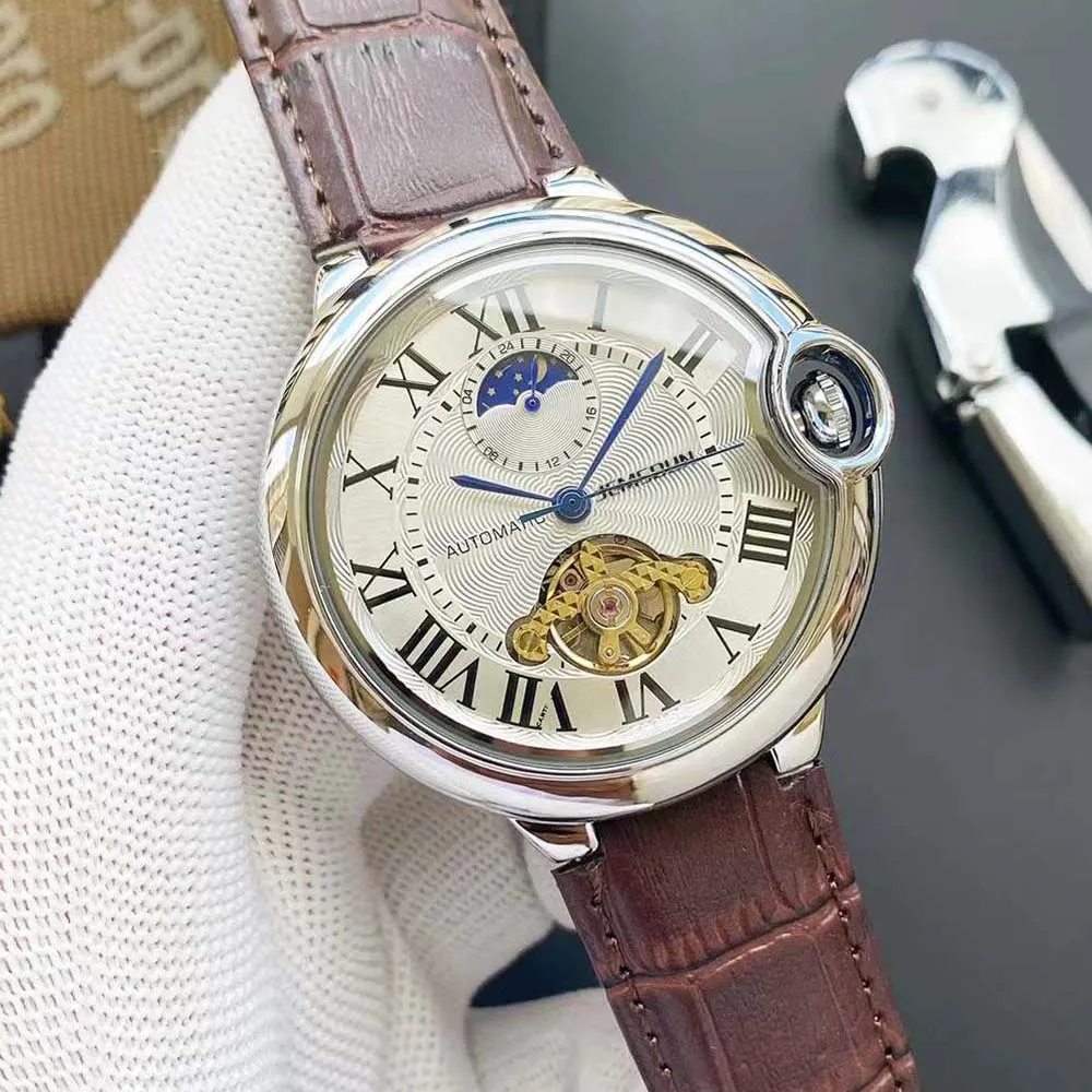 

Original Brand Watches For Mens Fashion Multifunction Moon Phase Automatic Mechanical Watch Business Tourbillon AAA Sports Clock