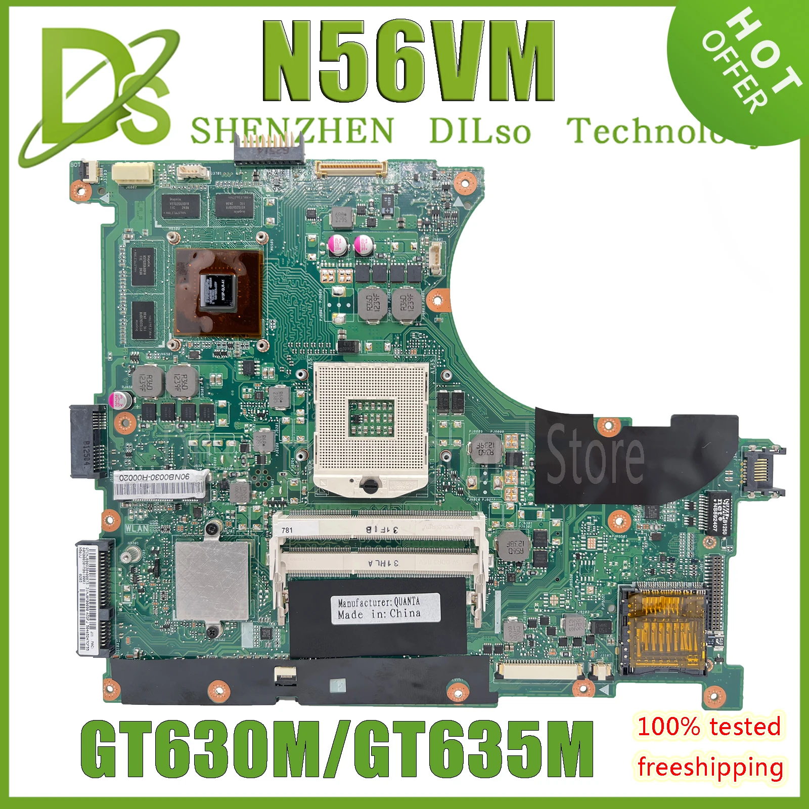 KEFU N56VM материнская плата для ноутбука ASUS N56VJ N56V N56VV N56VZ N56VB REV 2 0 2.3 GT630M/GT635M/2GB 100%