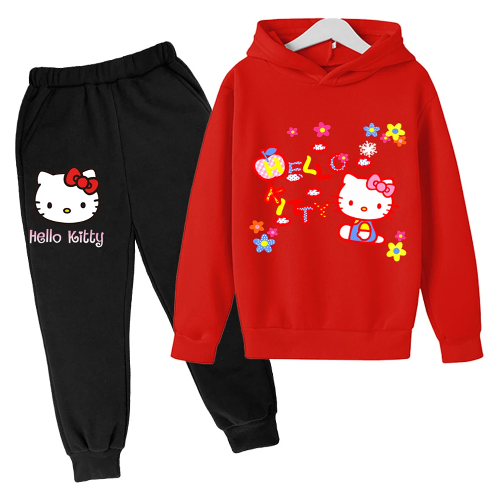 

Baby Boy Clothes Hello Kitty Hoodie Kids Sets 2Pcs Long Sleeve Hoodies+Pants Child Boy Cartoon Stree Wear Outfits 2022