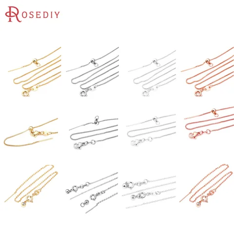 Цепи для ожерелий Rosediy из меди цвета розового золота и серебра