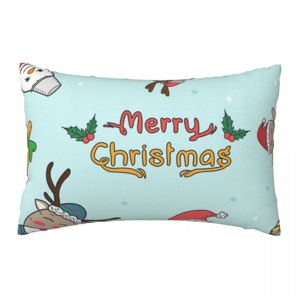 

Christmas Elements Cartoons Decorative Pillow Covers Throw Pillow Cover Home Pillows Shells Cushion Cover Zippered Pillowcase
