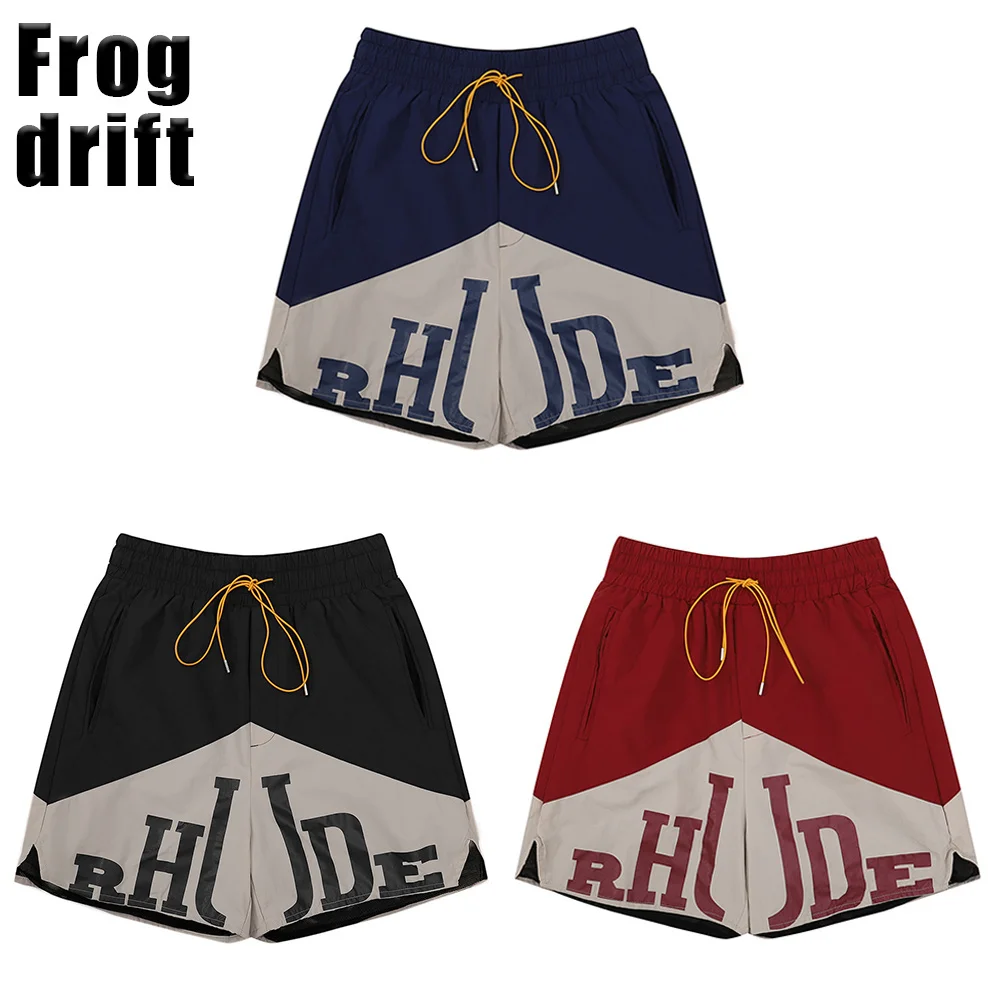 

Fashion New Brand Streetwear High Street RHUDE shorts Pants Men