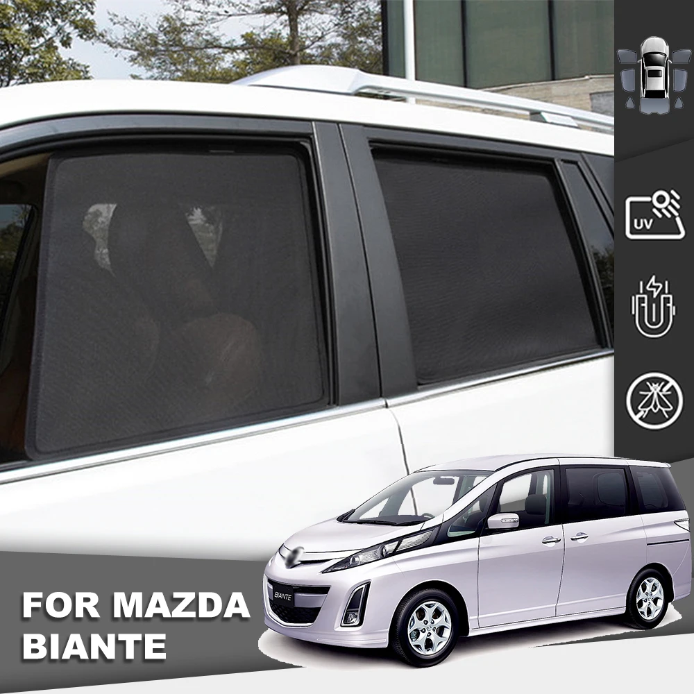 

Магнитный автомобильный солнцезащитный козырек для Mazda BIANTE 2006-2016, сетчатая рамка для переднего лобового стекла, детская задняя фоторамка