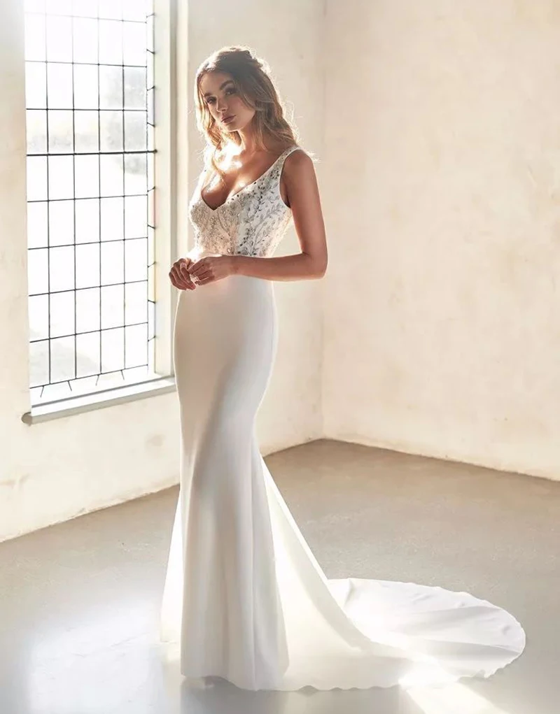 Свадебное платье YESRFS без рукавов