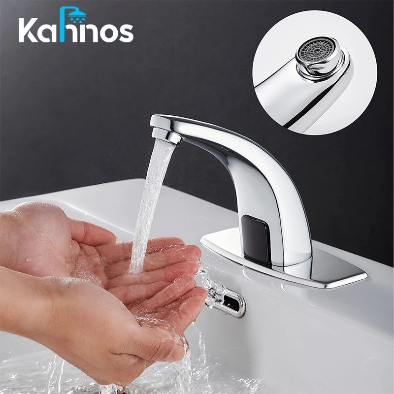 

Bathroom Sink Faucets Kitchen Torneira Automatic Infrared Sensor Faucet Deck Mount Smart Touch Hands Free Inductive Water Tap