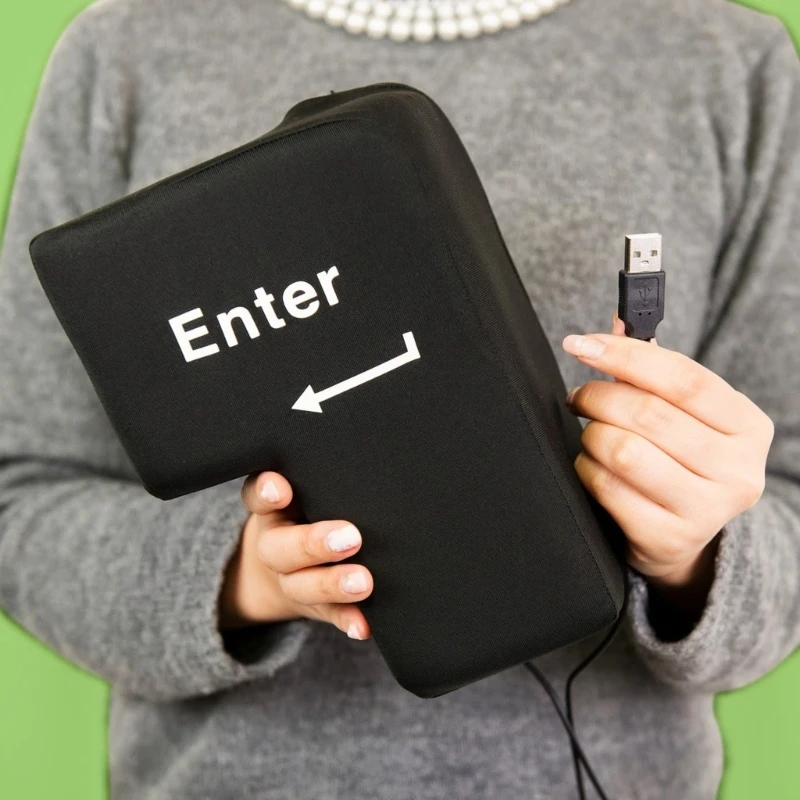 

Большая подушка с кнопкой USB-подключения, сменная подушка для снятия стресса, подарок для офиса, ноутбука, компьютера H8WD