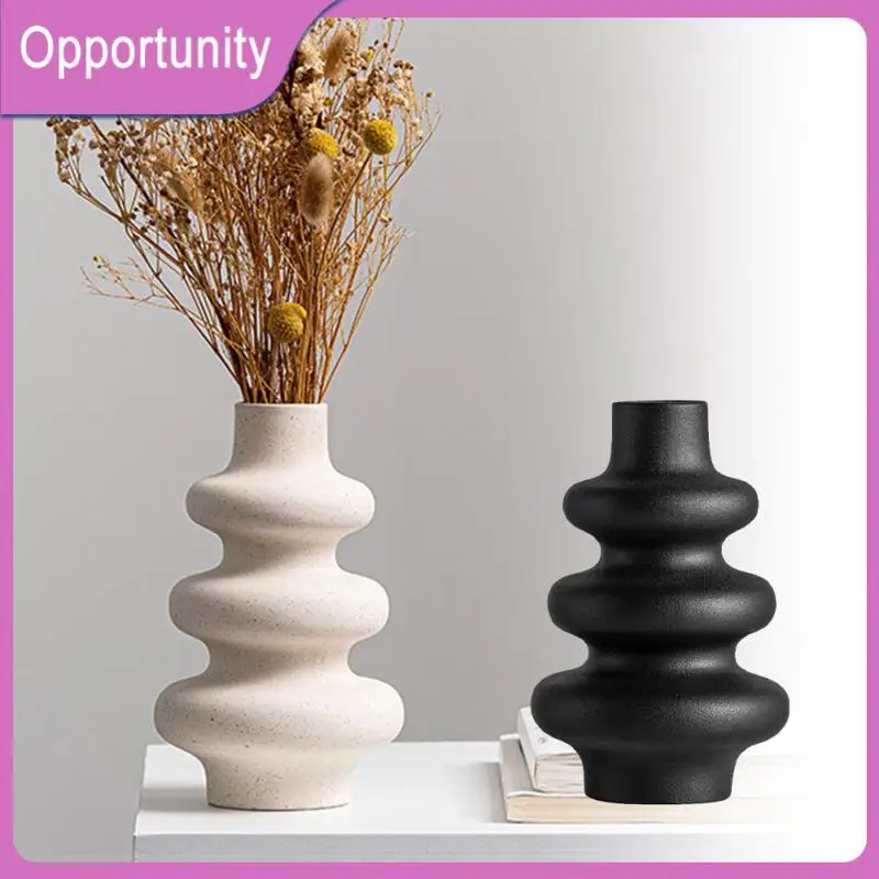 

Nordic Style Decoration Pastoral Vase Crafts Modern Art Ceramic Vase Flower Pot Simple Ceramic Decor Flower Vase Vases