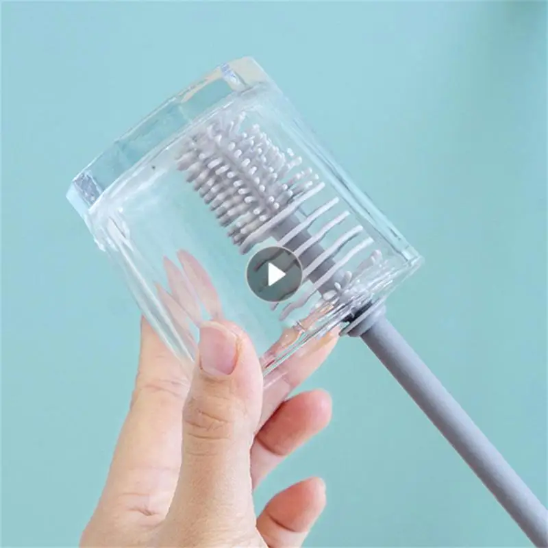 

Силиконовая щетка для чашек, приспособление для очистки стекла, кухонный инструмент для очистки, длинная ручка, стеклянная бутылка