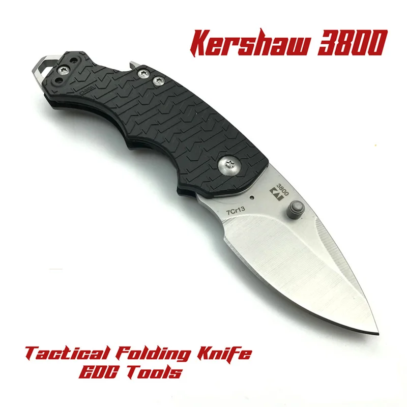 

Kershaw 3800 Black Shuffle Folding Pocket Knife Plain Edge FRN Handle Compact Multi-Function Everyday Carry Survival Knives