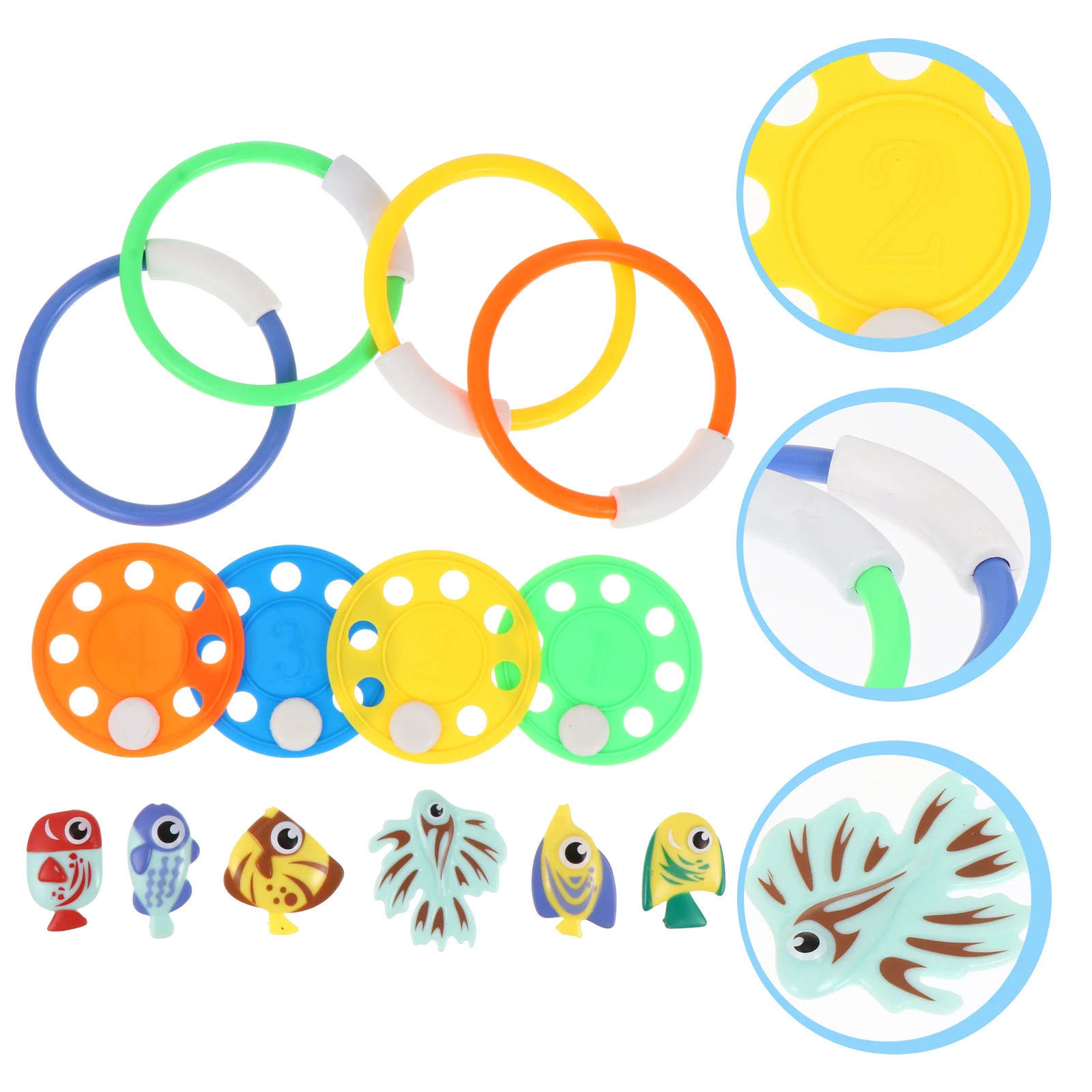 

3 Sets Diving Pool Toys Water Sports Swim Rings Pool Party Supplies
