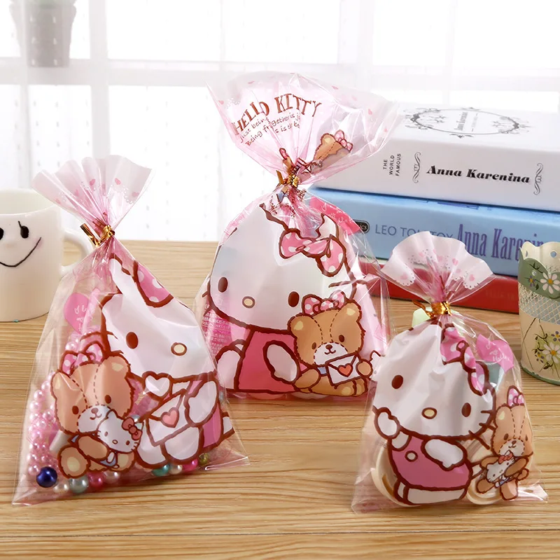 

Super Cute Sanrioed Hello Kitty Bundled Packaging Bag Cute Cartoon Design Home Small Snack Storage Bag Baking Storage Bag