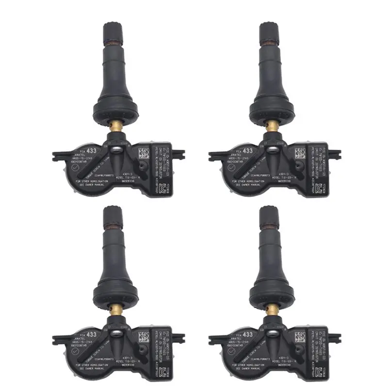 Фото Датчик давления в шинах TPMS 433 МГц для Jeep Compass 2018-2024, датчик давления воздуха в шинах Jeep 68313387AB 68313387AA №1