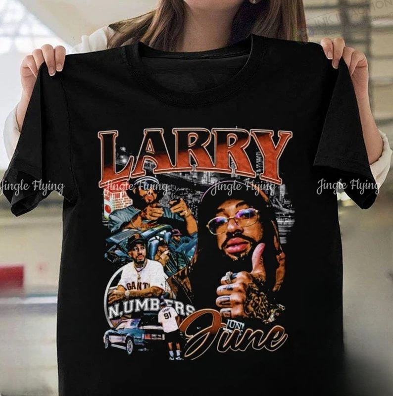Винтажная футболка Ларри Джун футболки для фанатов в стиле ретро 90-х подарок