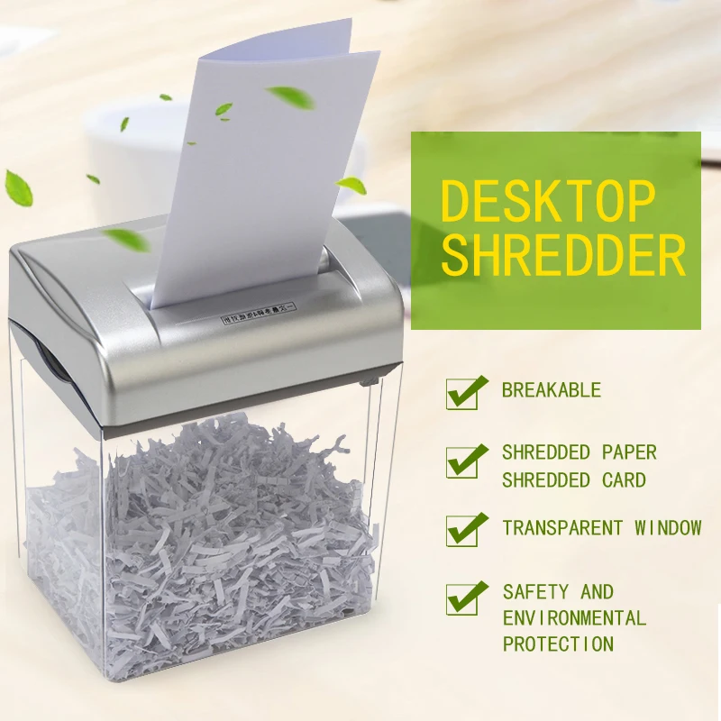 Mini Electric Paper Shredder Office Equipment Broken Electric Separation Crushers Broken Paper/Card High Power Strong And Fast