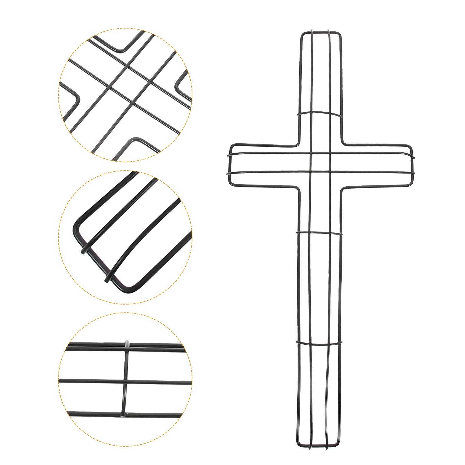 

Cross Shape Flower Frame Flower Metal Wire Rings for DIY Home Outdoor Ornaments Decor