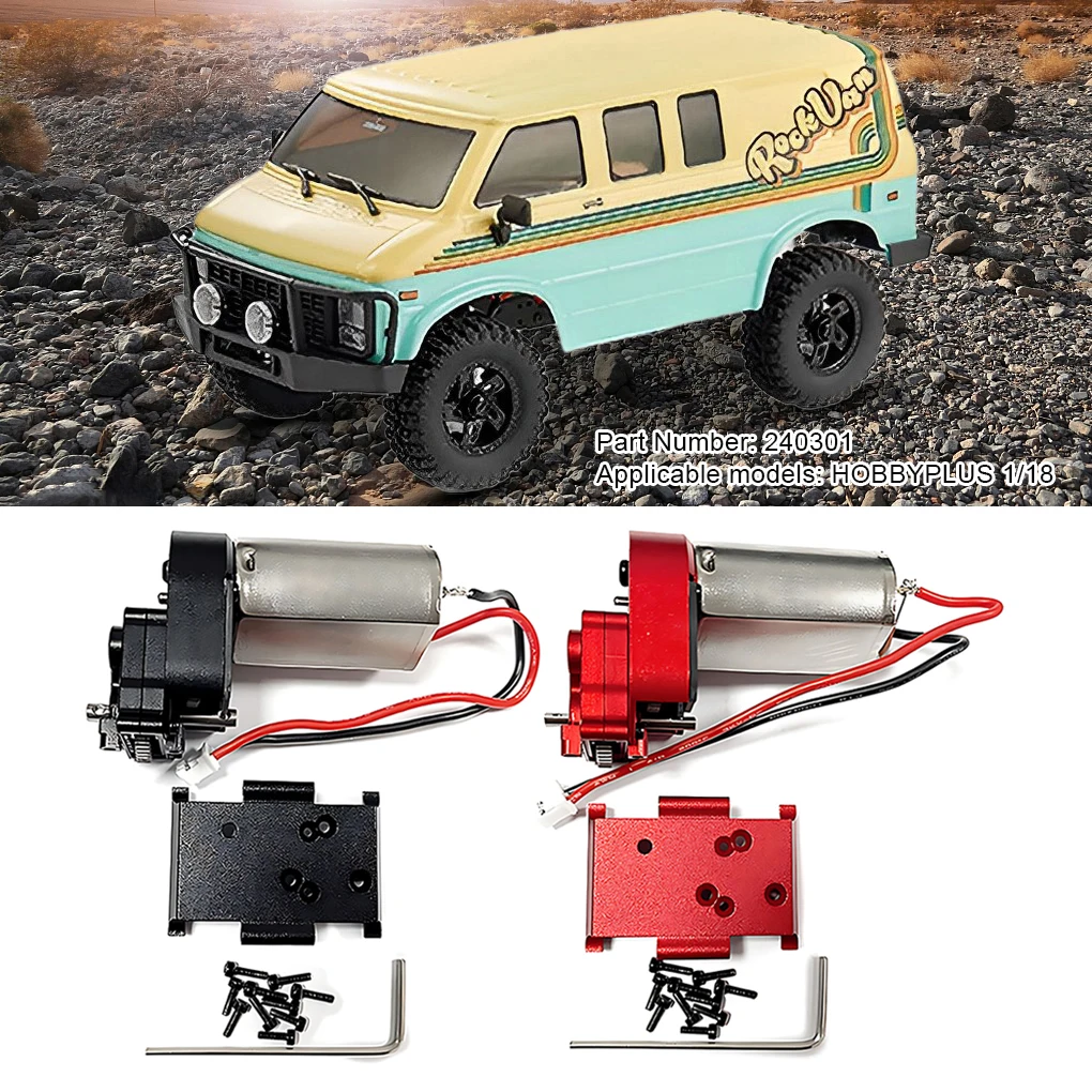 Коробка передач 180 Motor 51T для HobbyPlus 1 18 CR18P Rock Van надежная и Точная передача Черная