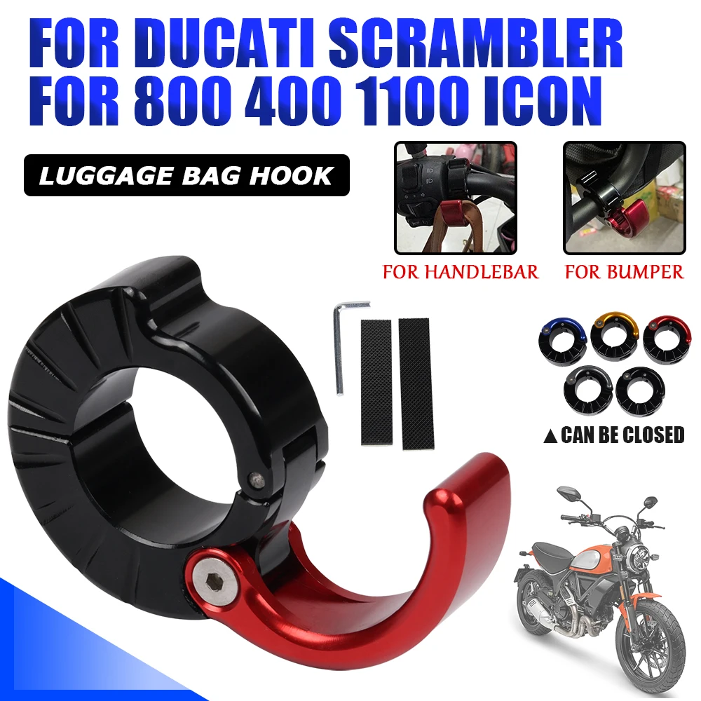 

For Ducati Scrambler 800 1100 400 Icon Scrambler800 Motorcycle Accessories Handlebar Helmet Hook Luggage Bag Holder Hanger Claw