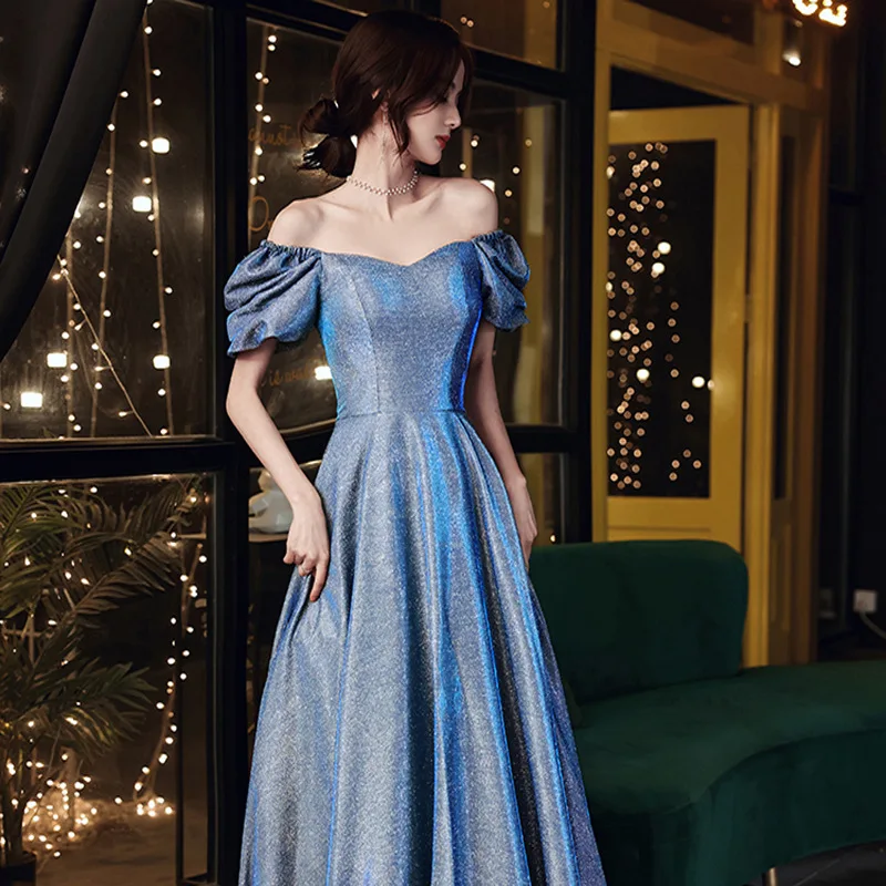 

Женское блестящее платье для выпускного вечера, ТРАПЕЦИЕВИДНОЕ официальное платье с короткими рукавами, квадратным вырезом, блестками, открытой спиной и молнией на лето 2019