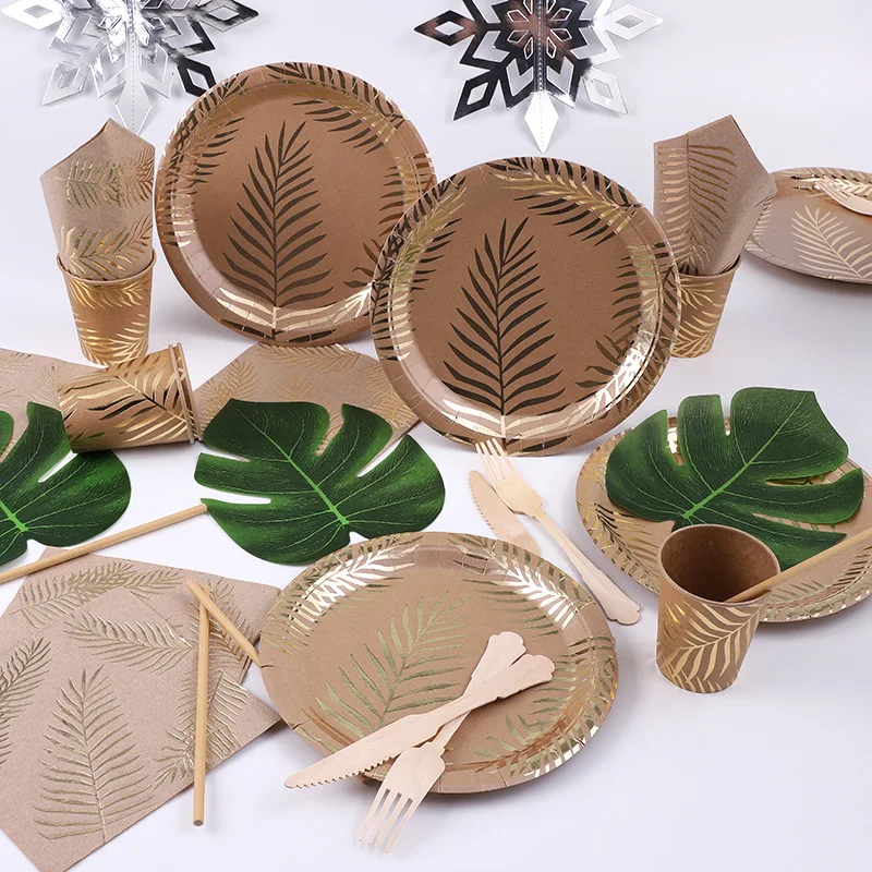 

Disposable Black Marble Texture Tableware Palm Paper Plate Paper Cup Paper Towel Party Birthday Children's Day Decoration