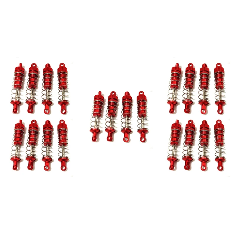 

20Pcs Metal Front Rear Shock Absorber For WPL C14 C24 MN D90 MN45 HS 18301 Wltoys A959 K929 Rc Car Upgrades,Red