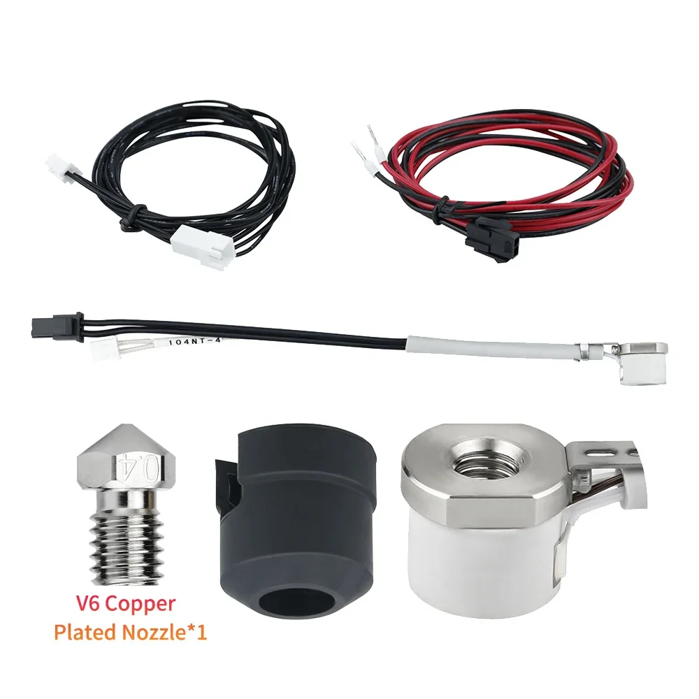 Фото V6 Hotend керамический нагреватель Core 104NT термистор для Ender 3 V6 hotend CR10 CR-10 CR-6 SE mk3s 3d принтер Hotend Kit №4