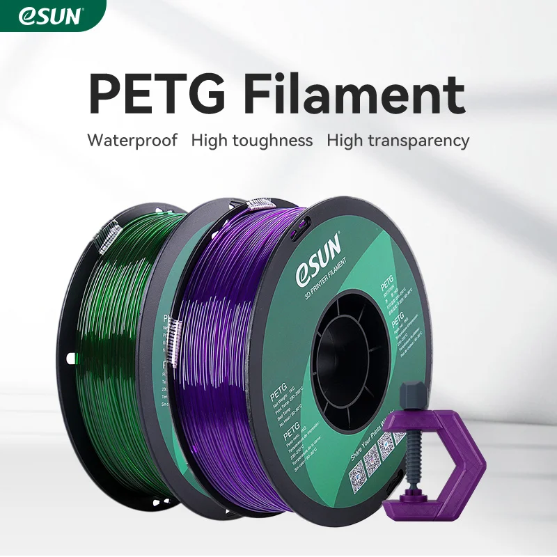 Филамент eSUN PETG 1,75 мм, Филамент для 3D-принтера, точность PETG +/-0,05 мм, 1 кг, 2,2 фунта, катушка, материалы для 3d-печати для 3D-принтера s Филамент eSUN PETG 1,75 мм, Филамент для 3D-принтера, точность PETG +/-0,05 мм, 1 кг, 2,2 фунта, катушка, материалы для 3d-печати для 3D-принтера s