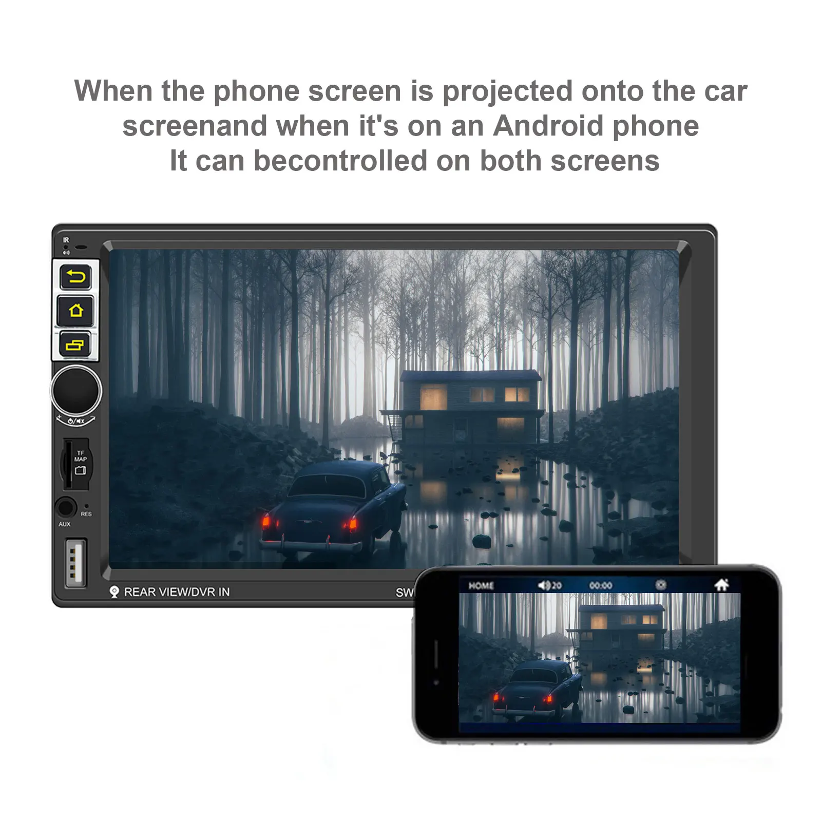 

Touch Screen Car Stereo Double Din 2 Systems Compatible 7 Inch HD Touchscreen Audio Receiver Player With FM Radio Bluetoothes
