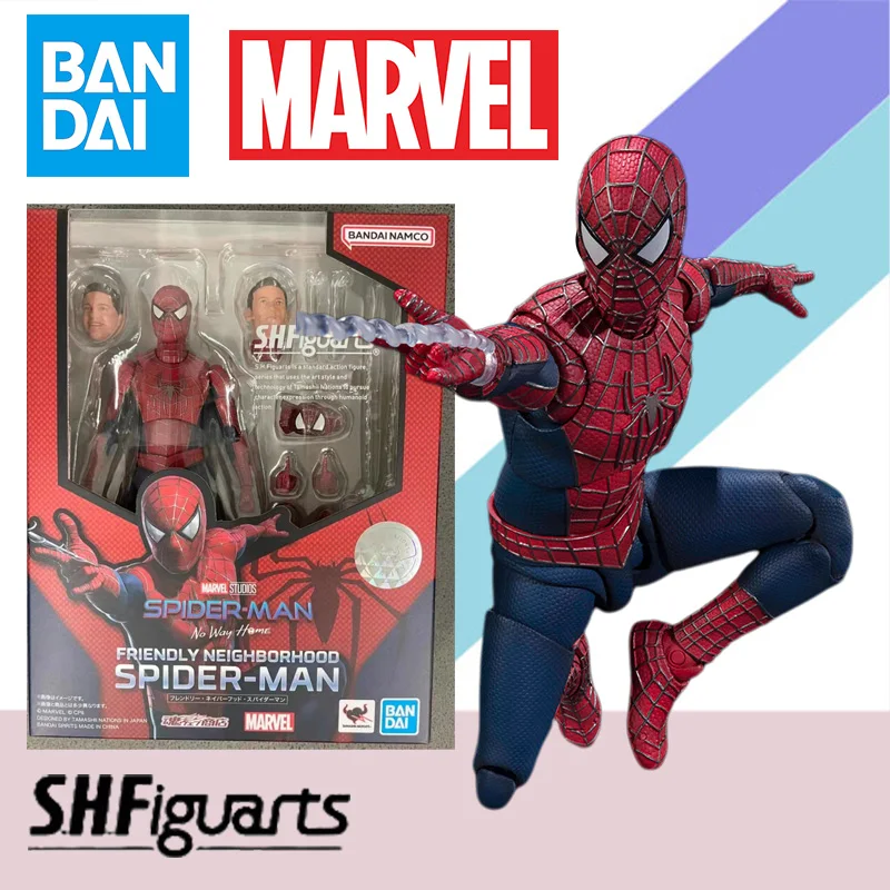 

Bandai Original S.H.Figuarts SHF SPIDER MAN NO WAY HOME The Friendly Neighborhood spider man Anime Action Figure Finished Model