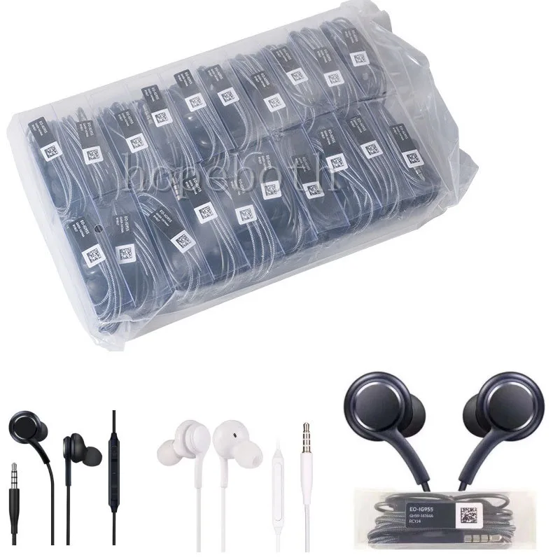 

20Pcs/lot Earphones EO-IG955 3.5mm In-Ear Wired Mic Volume Headset For Samsung Galaxy S10 S9 S8 XiaoMi HuaWei Smartphone