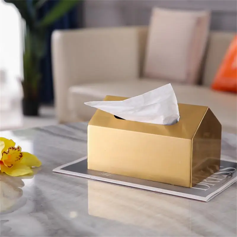 

Paper Tissue Box No Feel Problems Good In Texture Beautiful Unique Style Of Design Fine Polishing Kitchen Storage Items Metal