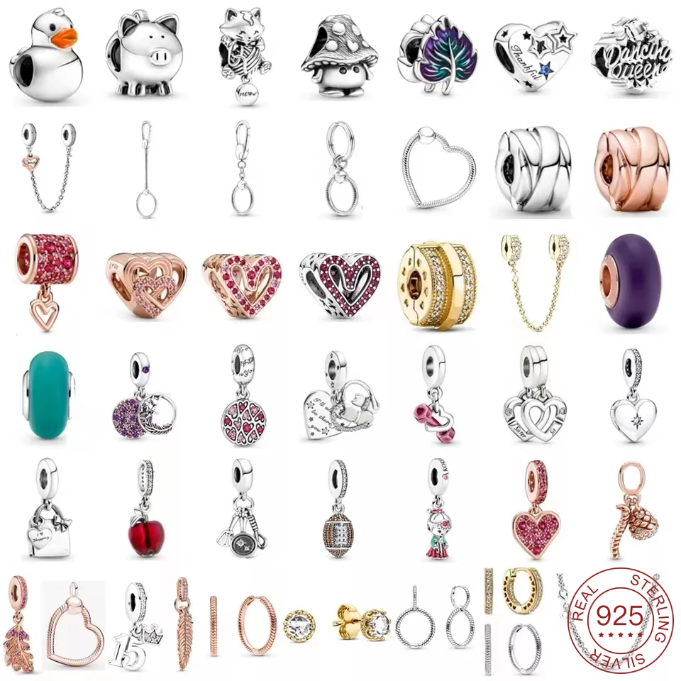 

NEW 2021 100% 925 Sterling Silver Autumn 2021 Collection Pendant Charm Fit DIY Women Bracelet Necklace Original Fashion jewelry