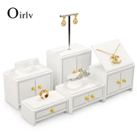 oirlv solid wood jewelry display stand for ring earrings bracelet pendant necklace watch storage case jewelry organizer holder