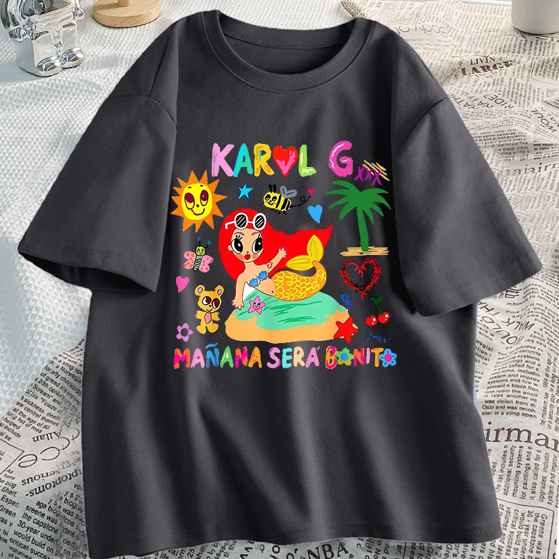 

Karol G-Camiseta Feminina Manana Sera Bonito, Mulheres Juntas Serão Agradáveis, Camisetas Gráficas, Camiseta Engraçada Música, R