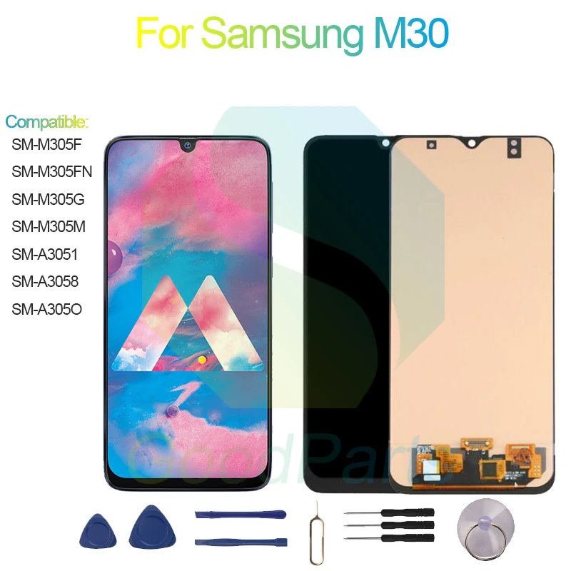Для Samsung M30 ЖК-экран 6 4 &quotSM-M305F/FN/G/O/1/8 замена сенсорного дигитайзера в сборе