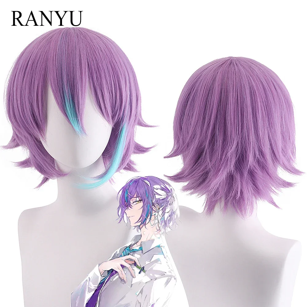 ЦВЕТНАЯ СЦЕНА RANYU SEKAI! Парик Kamishiro Rui синтетический короткий фиолетовый синий