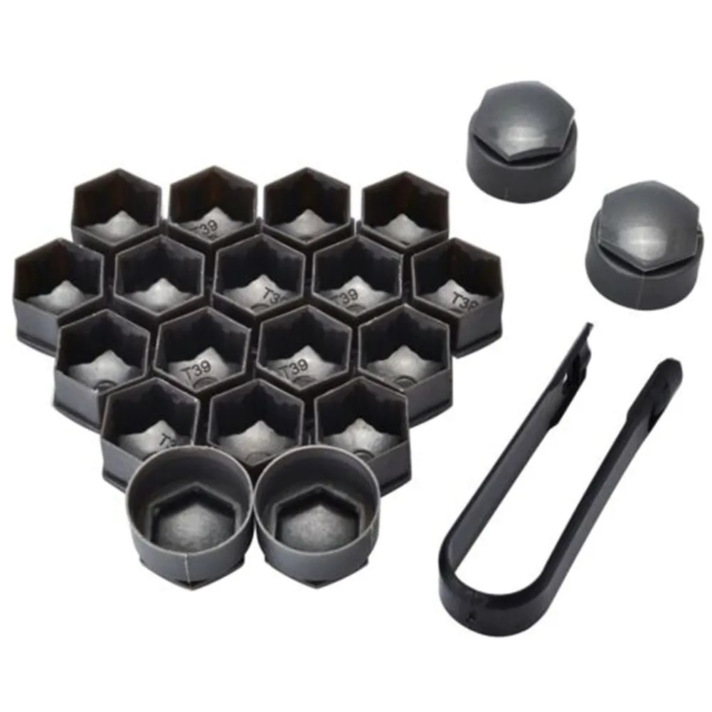 

Replacement Wheel Lug Cover Replaces Rims Screw Universal Car Cover Hub Nuts Parts Plastic 19mm W/ Removal Tool