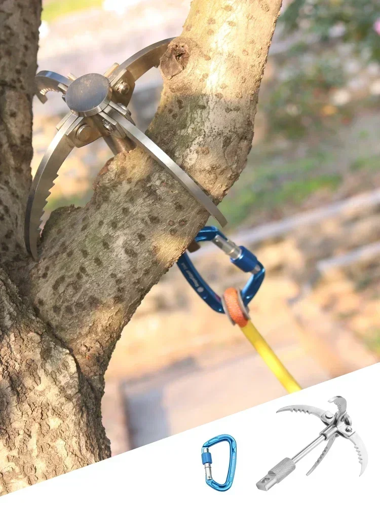 Gancho agarre plegable acero inoxidable garra escalada multifuncional aire libre herramienta viaje