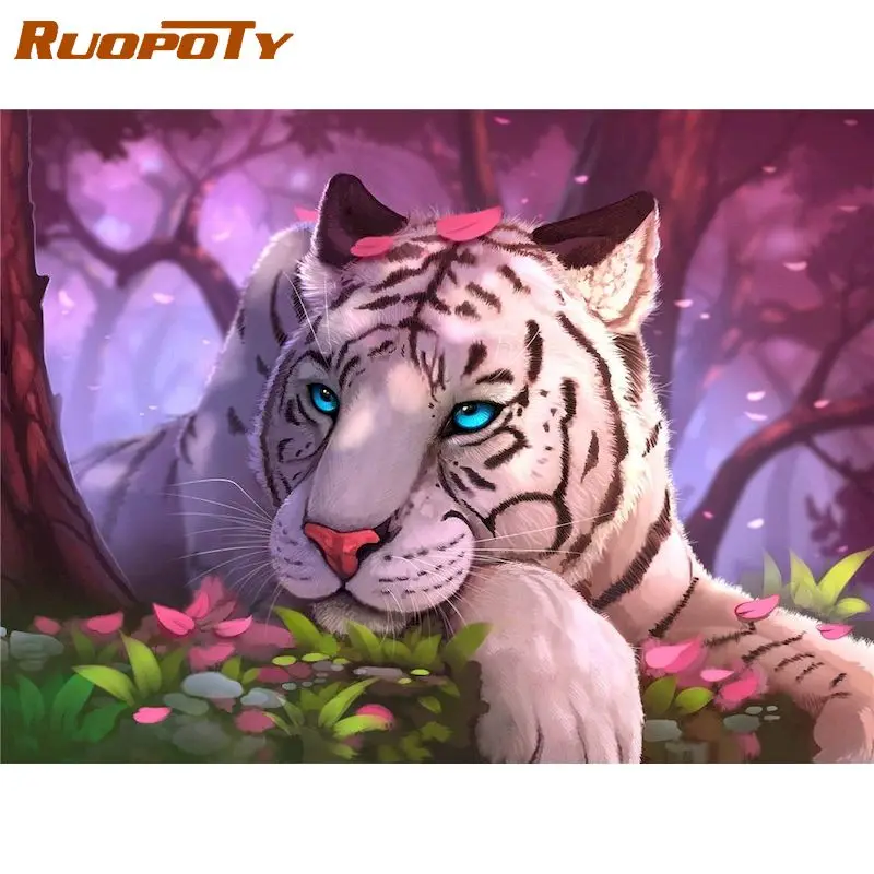 

RUOPOTY 5D Diamond Painting Red Roses Diamond Mosaic Embroidery Flower Picture Of Rhinestones Crafts Home Decor