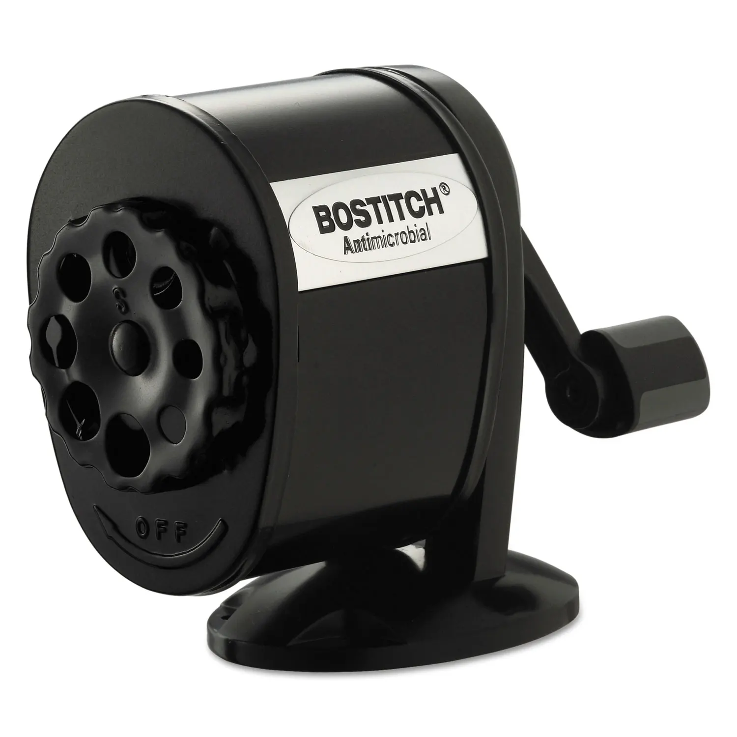 

Antimicrobial Manual Pencil Sharpener, Manual, 5.44" X 2.69" X 4.33", Black
