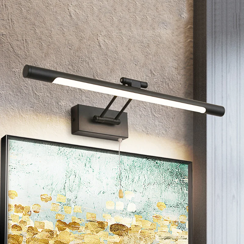 

IP44 Waterproof Led Pull Cord Mirror Front Lights Minimalist Mirror Light Adjustable Bathroom Lamp Bathroom Makeup Fill Lamps