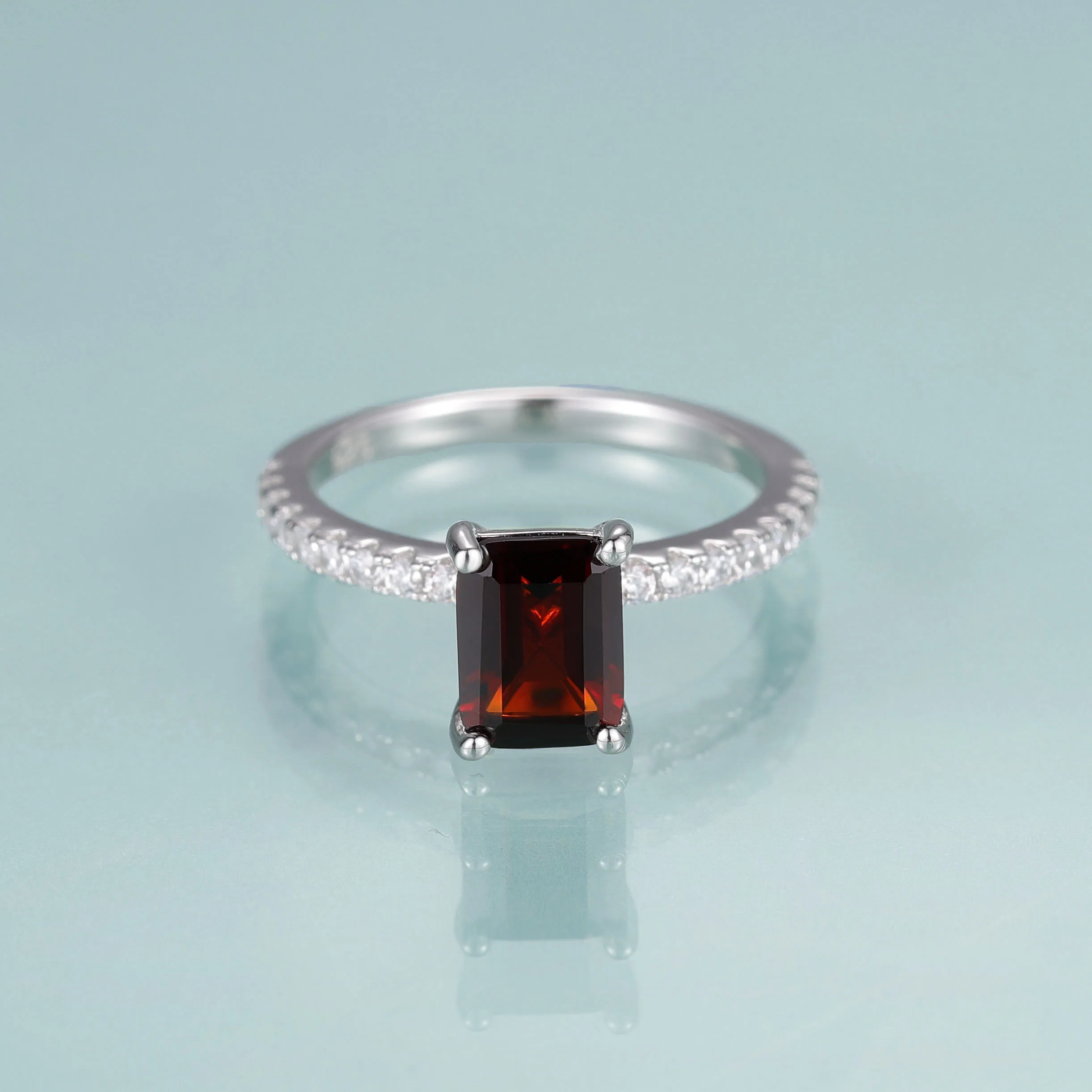 

Красота драгоценного камня, 14K золото, 925 пробы, серебряные кольца с гранатом Прованса